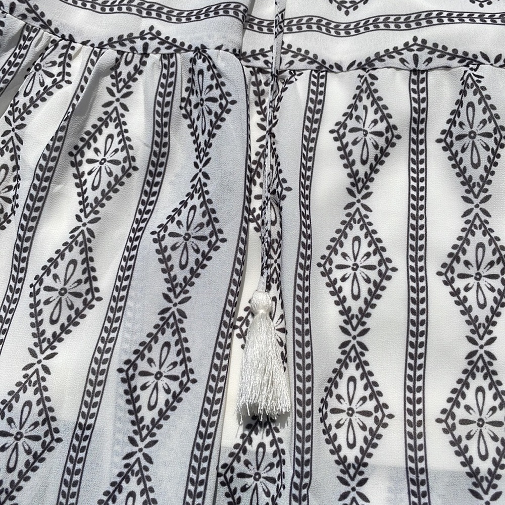 NWT FLYING TOMATO geo peasant dress S Ivory - Picture 2 of 12